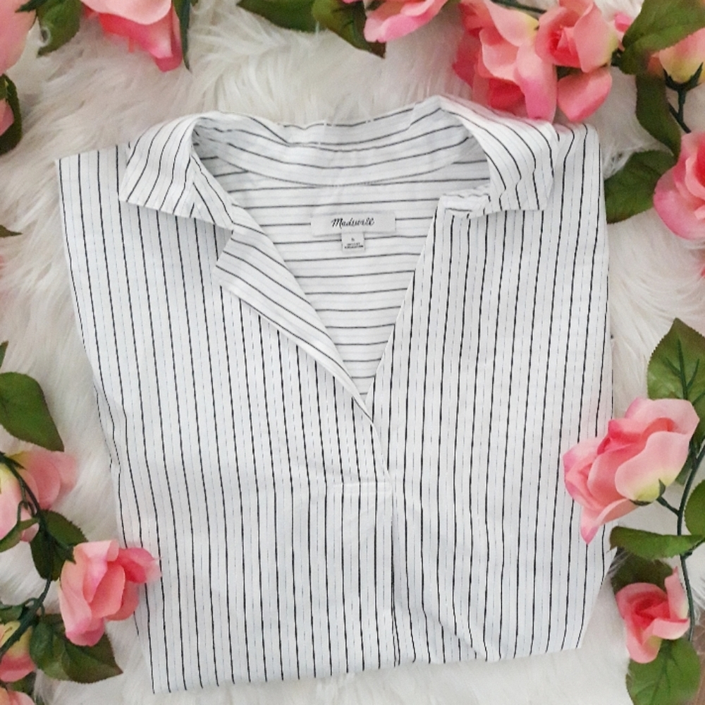 Madewell | courier button-back festival stripe top